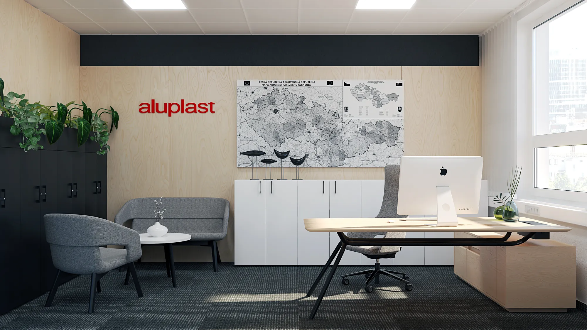 aluplast Bratislava – interiér kancelárie